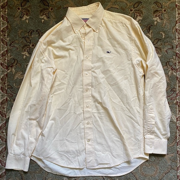 Yellow Vineyard Vines Men’s Long Sleeve Shirt - Picture 1 of 2
